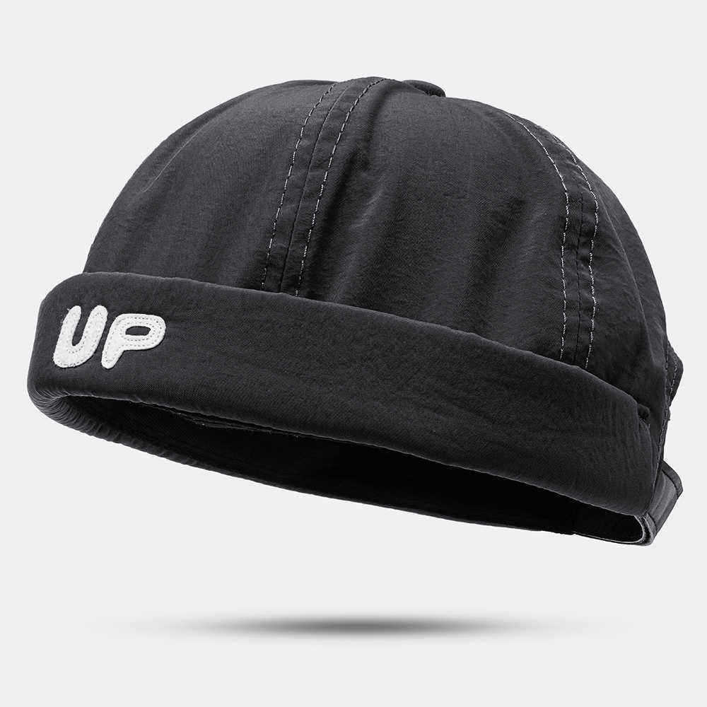 Men-Women-Thin-Section-Hat-Hip-Hop-Hat-Yuppie-Hat-Sailor-Cap-With-UP-Letters-Brimless-Hats-1543990