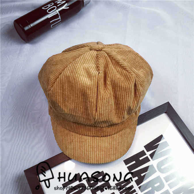 Men-Women-Vintage-Corduroy-Octagonal-Cap-Thick-Warm-Painter-Hat-1130011