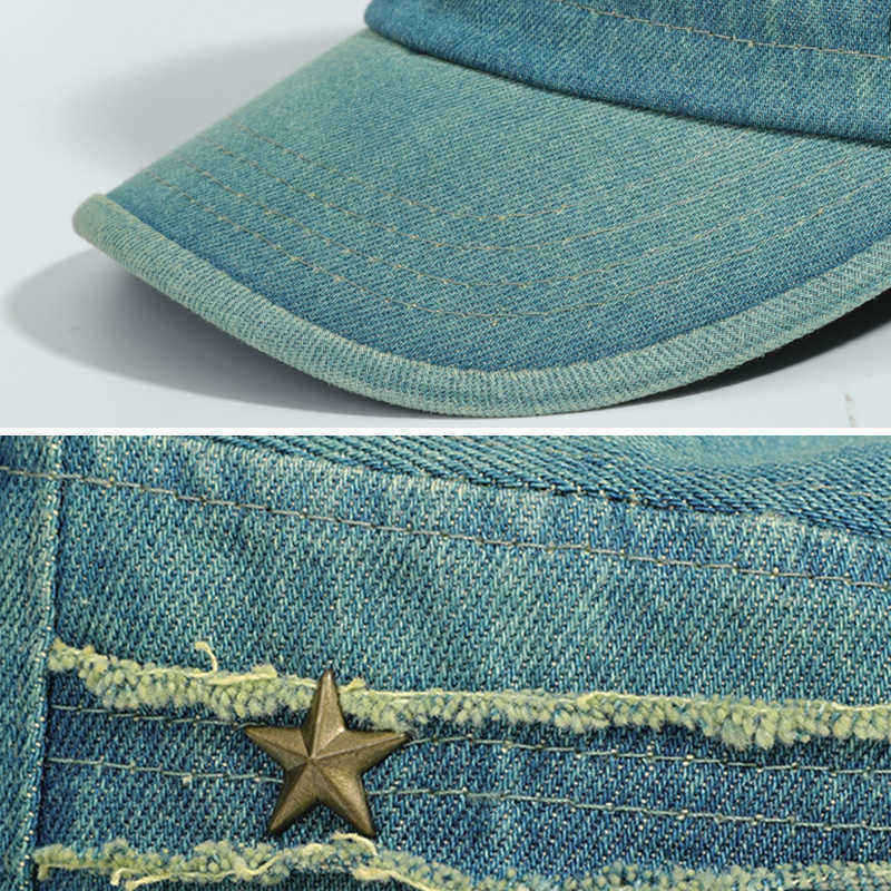 Men-Women-Vintage-Fashion-Rivet-Pentagram-Flat-Hats-Four-Seasons-Cap-1402357