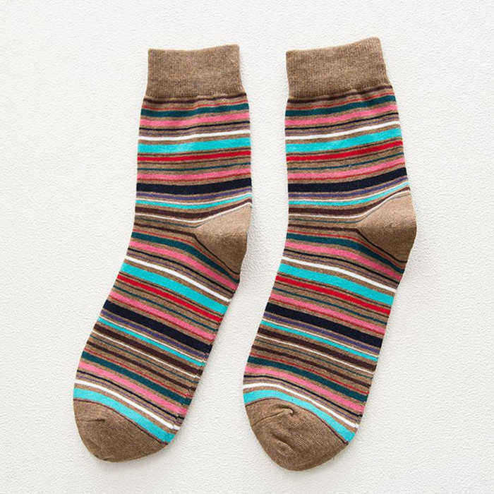 Men-Women-Vintage-Stripe-Cotton-Socks-Causal-Breathable-Deodorant-Middle-Tube-Socks-1203786