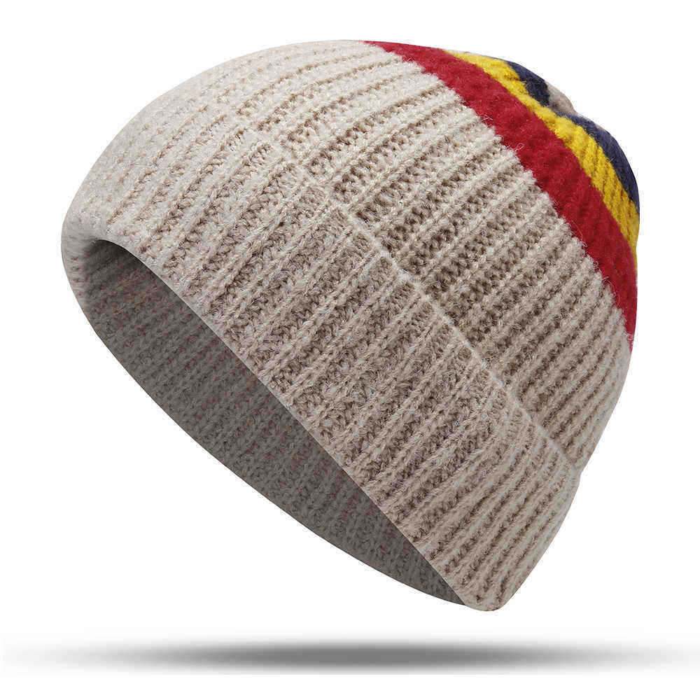 Men-Women-Vintage-Stripe-Earmuffs-Knit-Beanie-Hat-Flexible-Ski-Skull-Cap-1386790