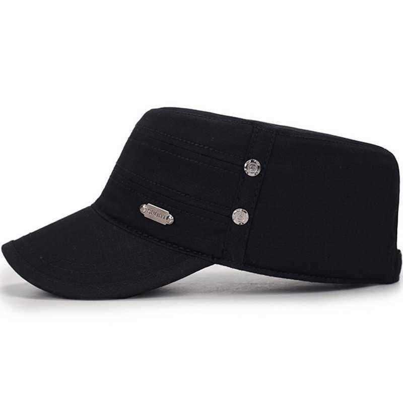 Men-Women-Vogue-Cotton-Solid-Color-Simple-Flat-Hats-Sunshade-Casual-Outdoors-Adjustable-Cap-1457341