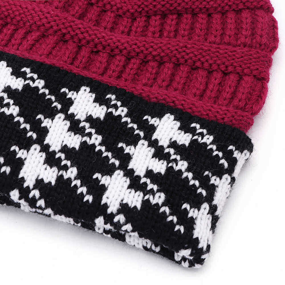 Men-Women-Warm-Houndstooth-Knitted-Hat-Casual-Fashion-Beanie-Cap-1384212