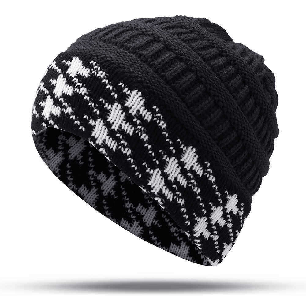 Men-Women-Warm-Houndstooth-Knitted-Hat-Casual-Fashion-Beanie-Cap-1384212