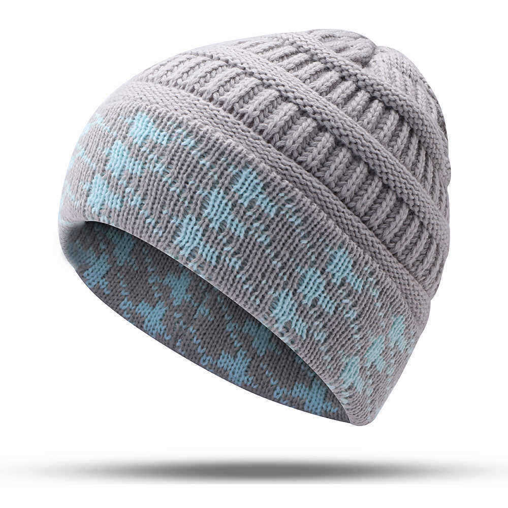 Men-Women-Warm-Houndstooth-Knitted-Hat-Casual-Fashion-Beanie-Cap-1384212