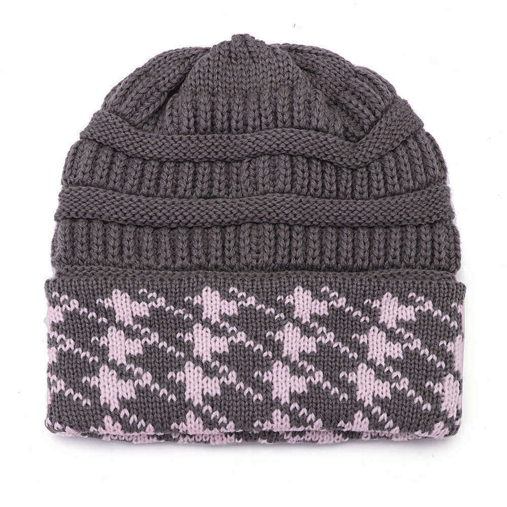 Men-Women-Warm-Houndstooth-Knitted-Hat-Casual-Fashion-Beanie-Cap-1384212