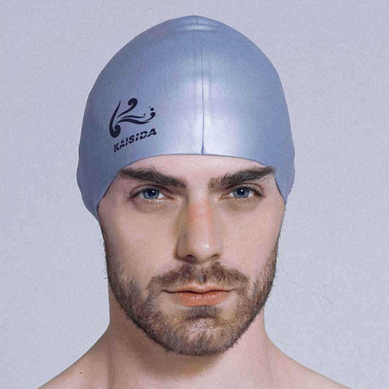 Men-Women-Waterproof-Non-slip-Silicone-Swimming-Cap-Oversized-Comfortable-Earmuffs-Beanie-Hat-1335773