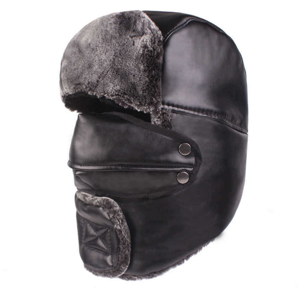 Men-Women-Waterproof-Thicken-Plus-Velvet-Ushanka-Trapper-Hat-with-Flap-Mask-Headwear-Russian-Cap-1351372