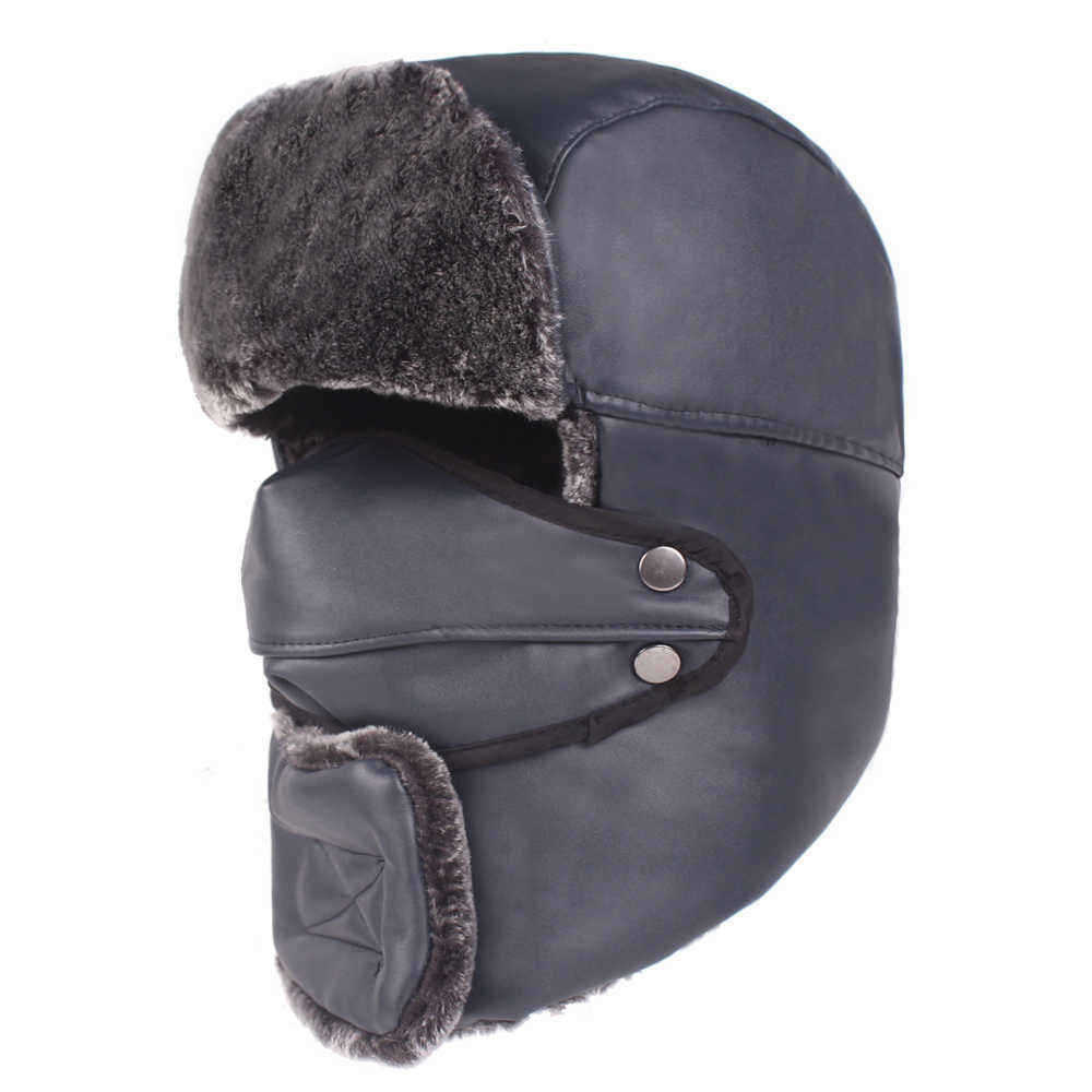 Men-Women-Waterproof-Thicken-Plus-Velvet-Ushanka-Trapper-Hat-with-Flap-Mask-Headwear-Russian-Cap-1351372