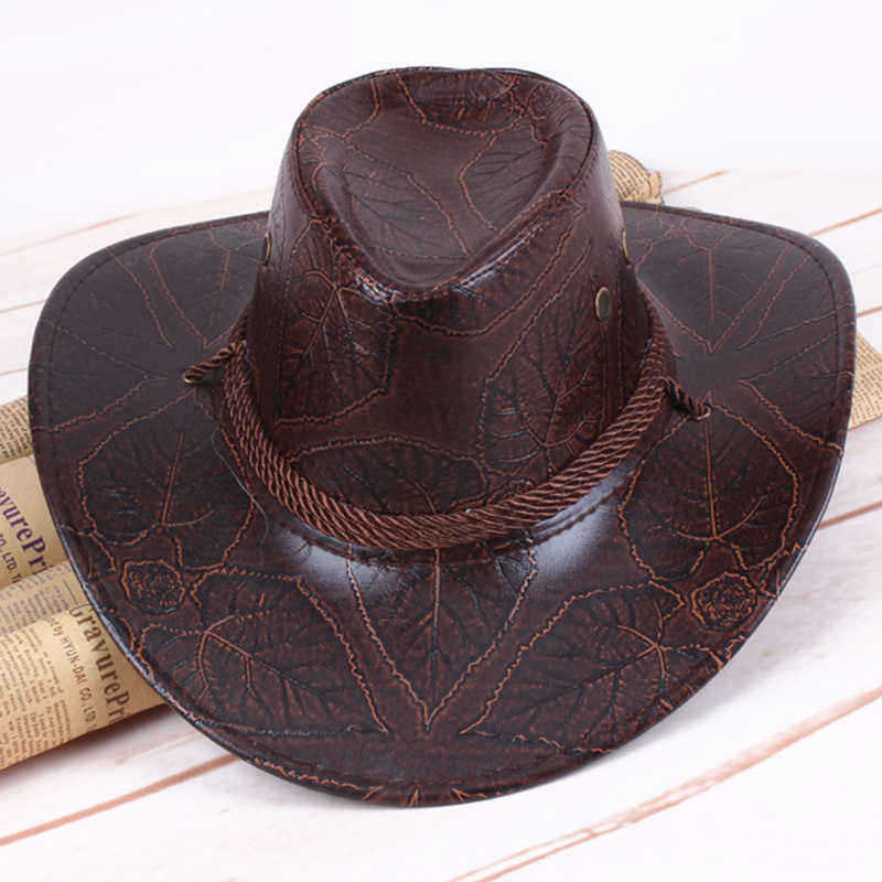 Men-Women-Western-Artificial-Leather-Cowboy-Knight-Hat-Outdoor-Wide-Brimmed-Hat-1348656