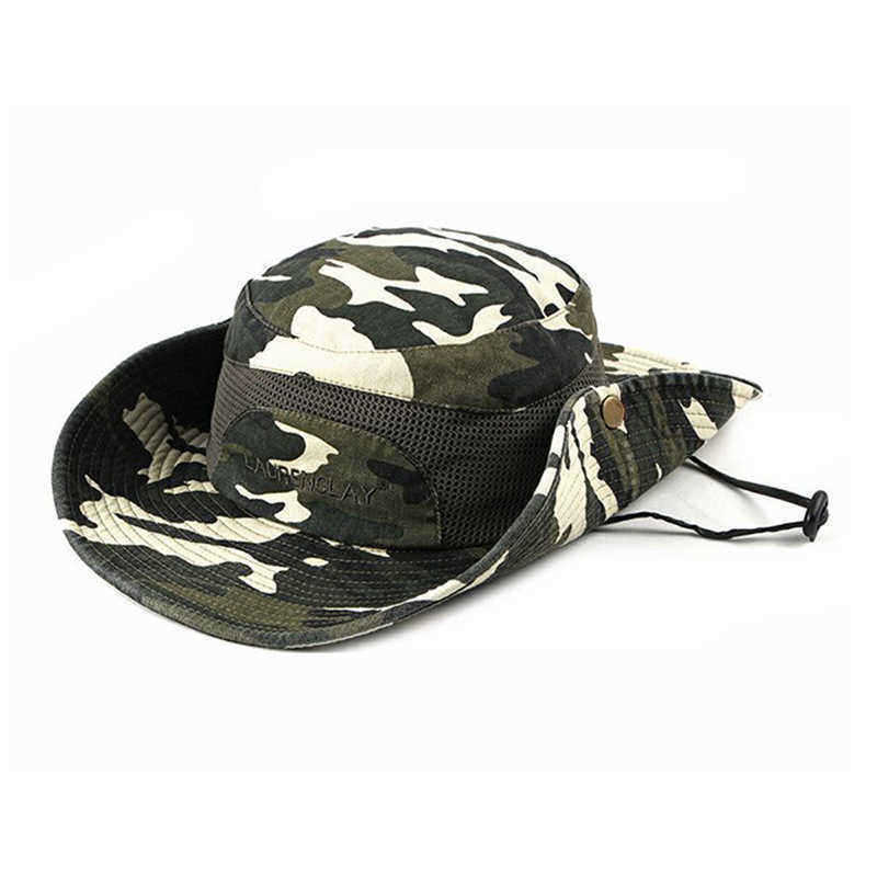 Men-Women-Wide-Brimmed-Printing-Mesh-Outdoor-Climbing-Travel-Bucket-Hat-Camouflage-Cotton-Cap-1348849