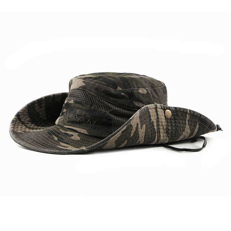 Men-Women-Wide-Brimmed-Printing-Mesh-Outdoor-Climbing-Travel-Bucket-Hat-Camouflage-Cotton-Cap-1348849