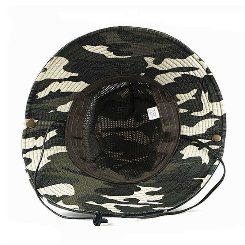 Men-Women-Wide-Brimmed-Printing-Mesh-Outdoor-Climbing-Travel-Bucket-Hat-Camouflage-Cotton-Cap-1348849