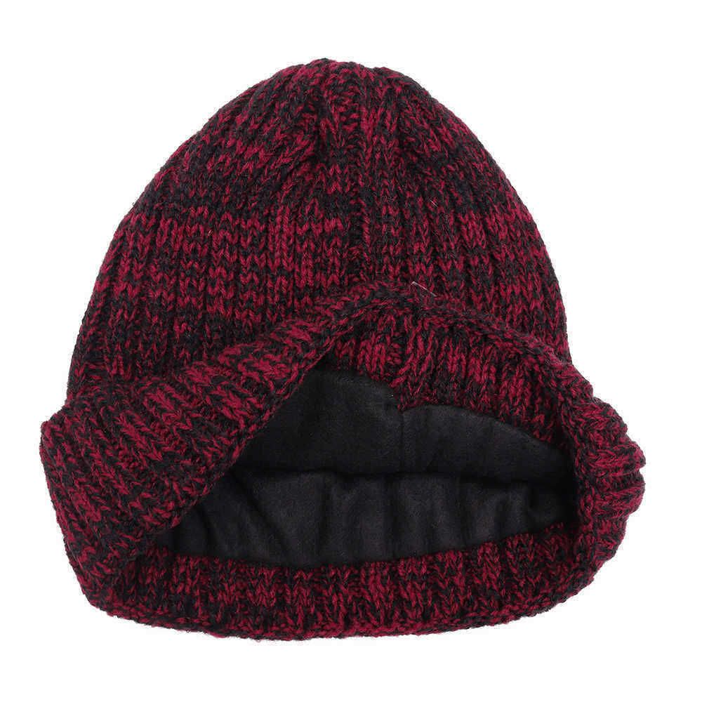 Men-Women-Winter-Mixed-Color-Earmuffs-Knit-Plush-Beanie-Hat-Outdoor-Ski-Skull-Cap-1369082