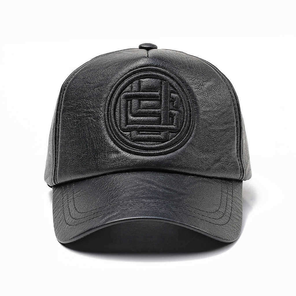 Men-Women-Winter-PU-Leather-Baseball-Cap-Outdoor-Adjustable-Letter-Badge-Peaked-Hat-Dad-Hat-1348659