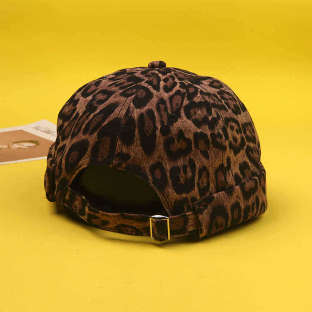 Mens-Adjustable-Leopard-Brimless-Hats-Vogue-Retro-Skullcap-Letter-Sailor-Cap-1536863