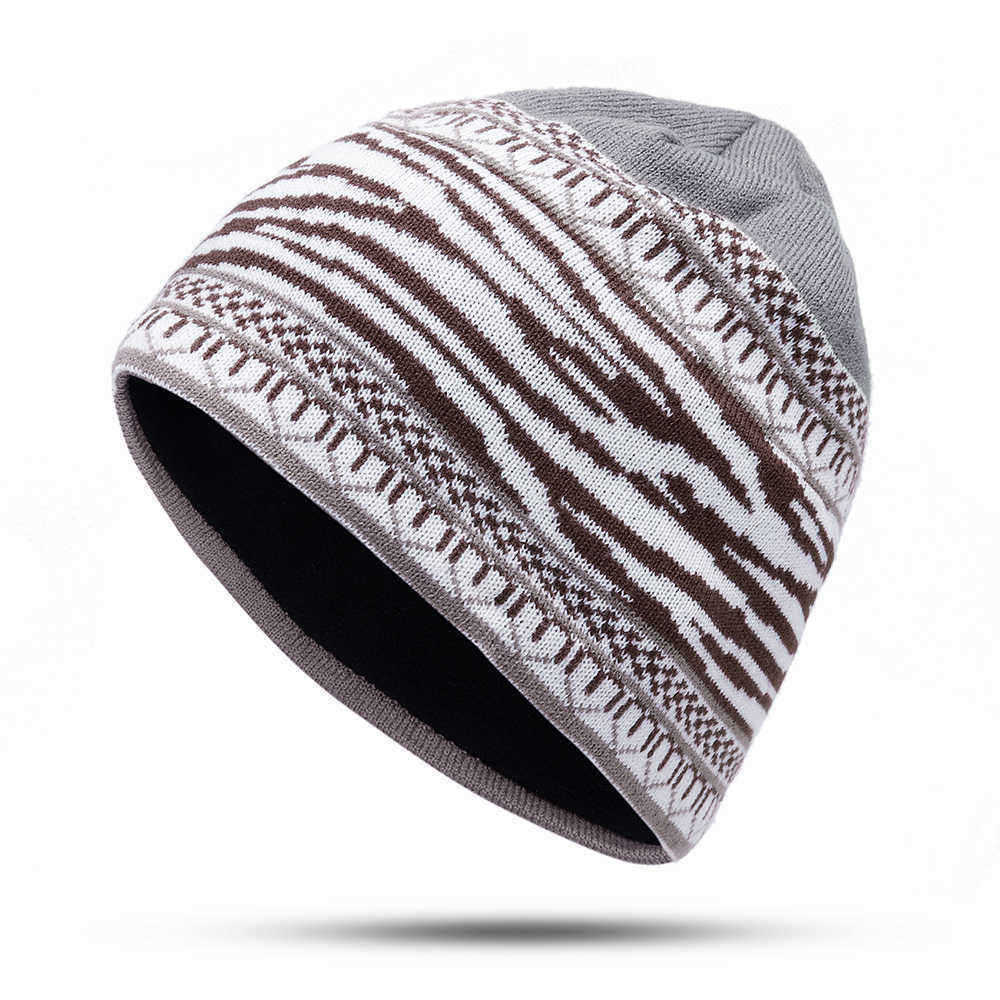 Mens-Ethnic-Stripe-Winter-Earmuffs-Knit-Beanie-Hat-Outdoor-Slouchy-Ski--Skull-Cap-1387050