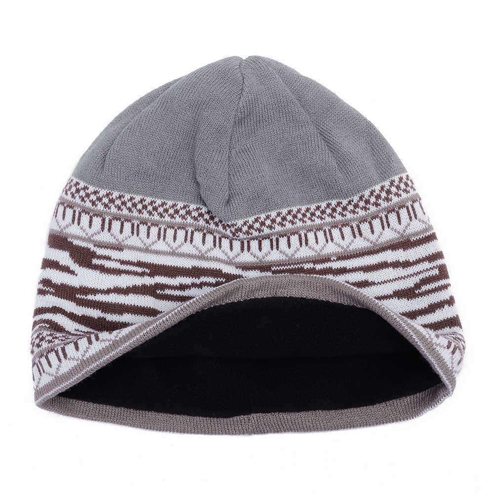 Mens-Ethnic-Stripe-Winter-Earmuffs-Knit-Beanie-Hat-Outdoor-Slouchy-Ski--Skull-Cap-1387050