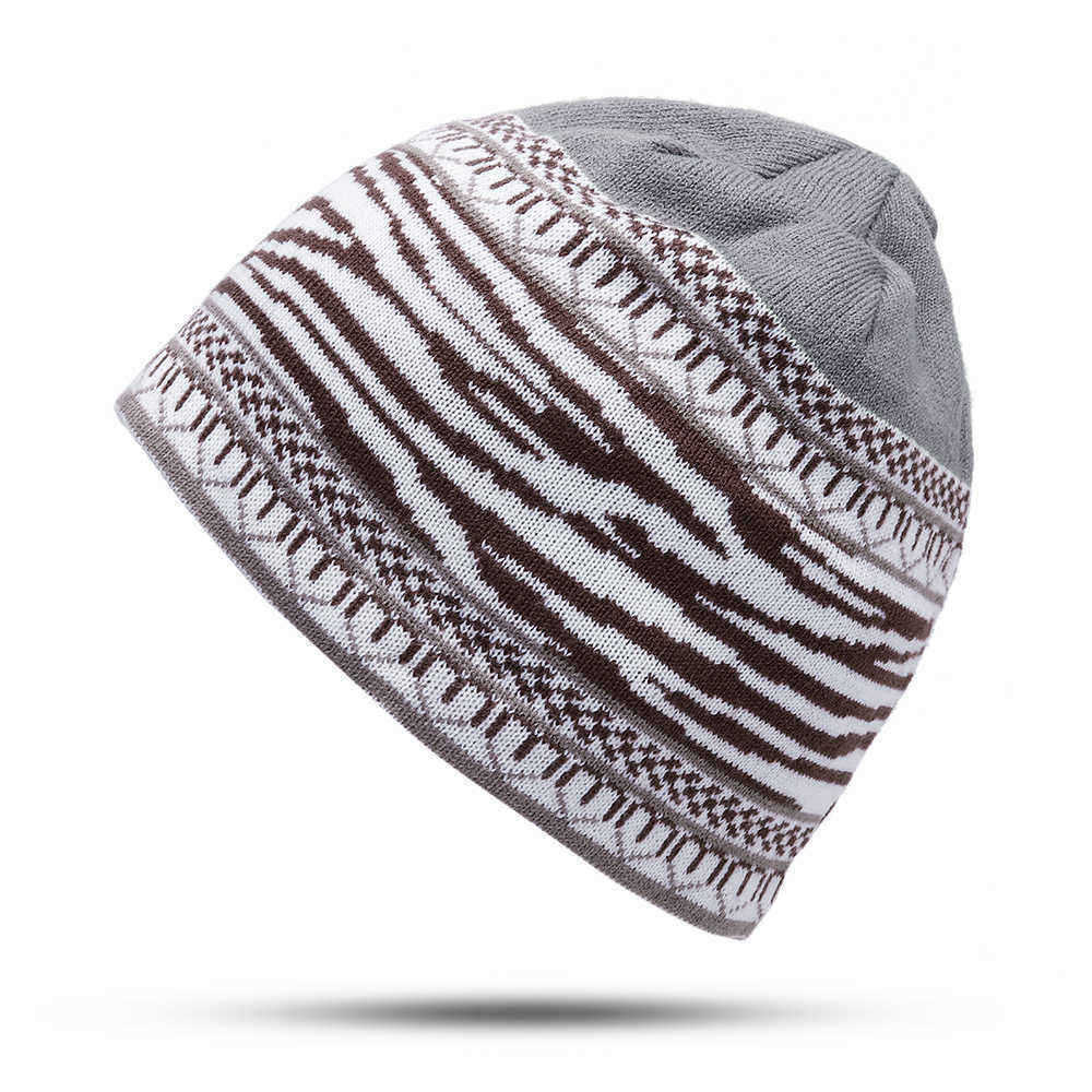 Mens-Ethnic-Stripe-Winter-Earmuffs-Knit-Beanie-Hat-Outdoor-Slouchy-Ski--Skull-Cap-1387050