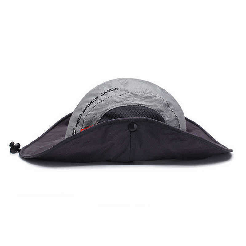 Mens-Foldable-Breathable--Bucket-Hat-With-String-Outdoor-Fishing-Hat-Climbing-Sunshade-Cap-1476848