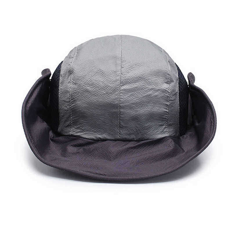 Mens-Foldable-Breathable--Bucket-Hat-With-String-Outdoor-Fishing-Hat-Climbing-Sunshade-Cap-1476848