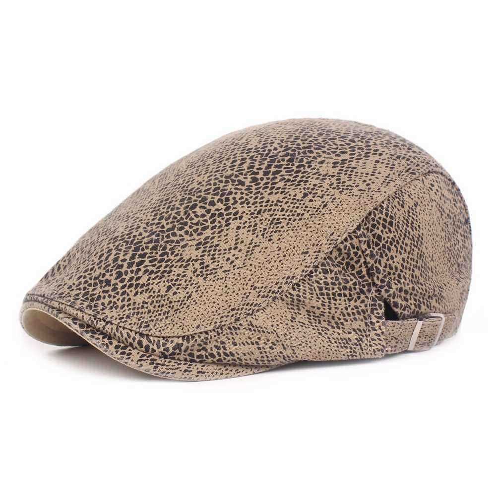 Mens-Leopard-Painter-Beret-Hat-Outdoor-Adjustable-Newsboy-Cabbie-Flat-Caps-1440448