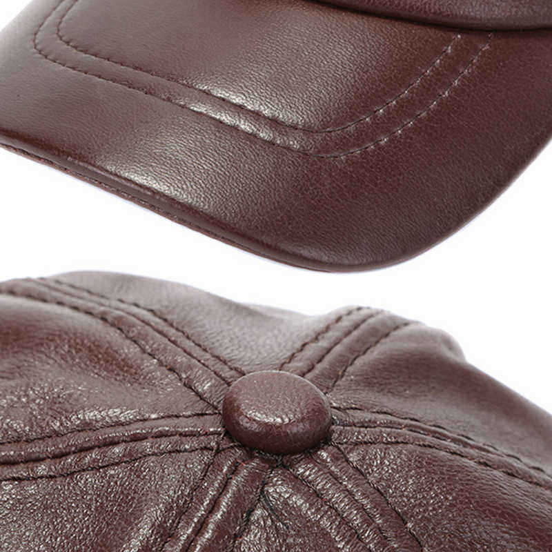 Mens-Winter-Windproof-Cow-Leather-Baseball-Cap-Fashion-Outdoor-Adjustable-Forward-Hat-1341781