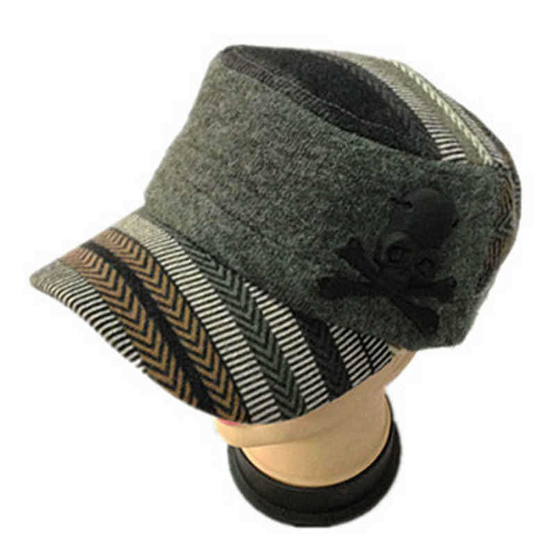 Mens-Womens-Autumn-And-Winter-Military-Style-Hat-Outdoor-Stripe-Cadet-Army-Cap-Flat-Top-Hats-1362328