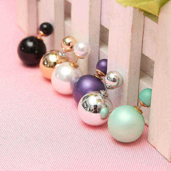 Multicolor-Double-Beads-Earrings-Frosted-Ear-Studs-For-Women-932346