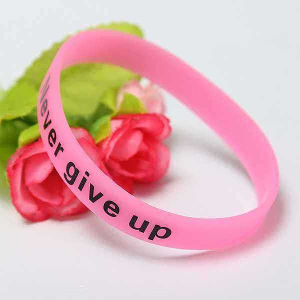 Multicolor-Luminous-Never-Give-Up-Silicone-Bracelet-Wristband-Unisex-956489