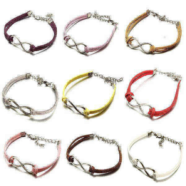 Multicolor-Silver-Infinity-Charm-Bracelet-Metal-Leather-Bracelet-932636