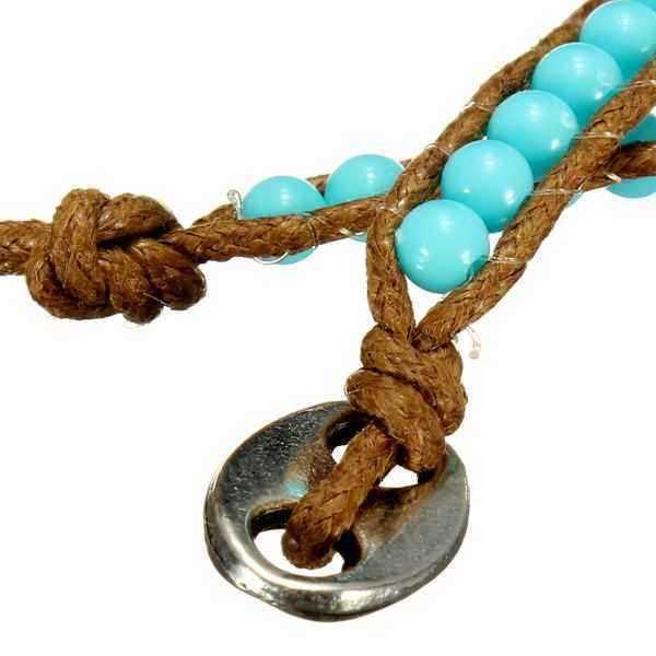 Multilayer-Turquoise-Stone-Bead-Leather-Cord-Wrap-Braided-Bracelet-964384