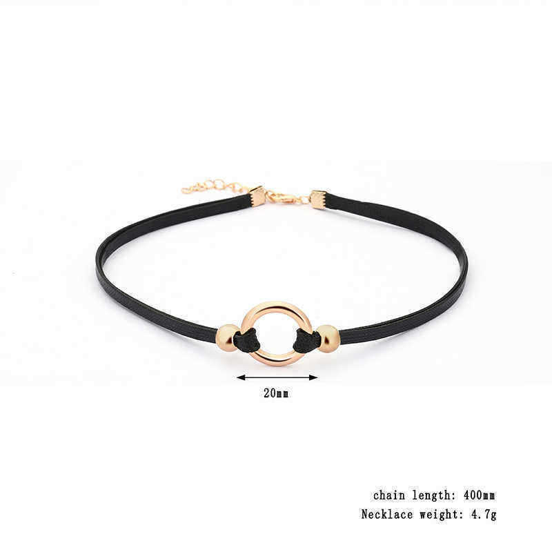 Punk-Womens-Choker-Dacron-Circle-Charm-Simple-Style-Clavicle-Necklace-Clothing-Accessories-1150902