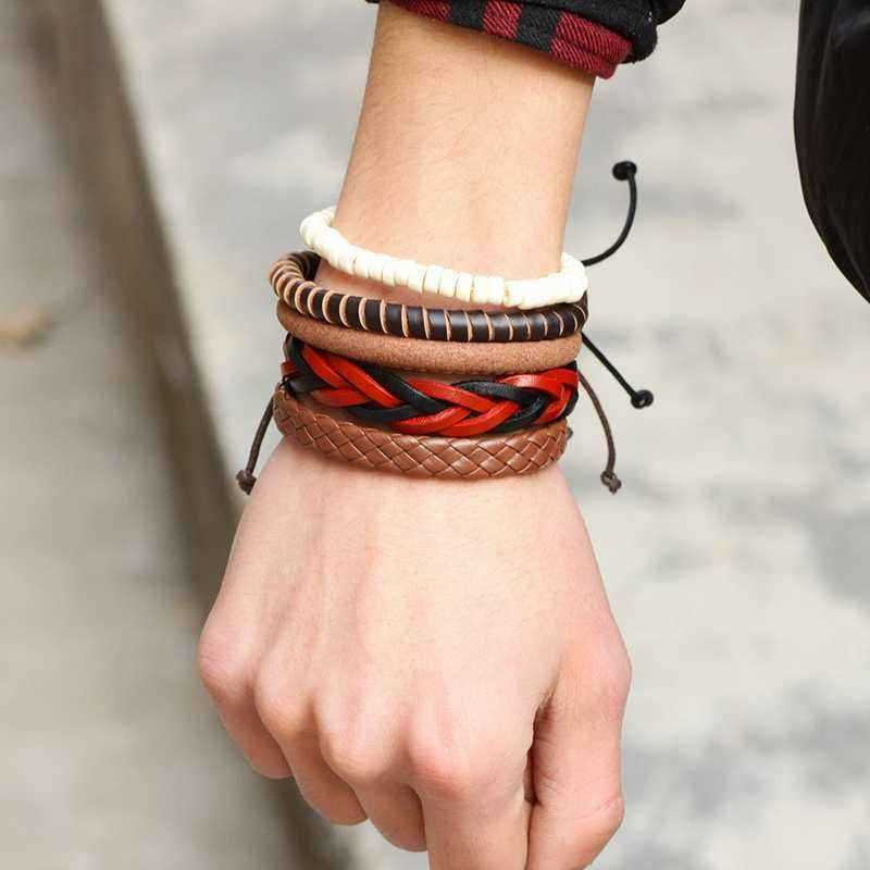 Retro-Adjustable-Leather-Bracelet-Wax-Rope-Multilayer-Bead-Chain-for-Men-Women-1243868