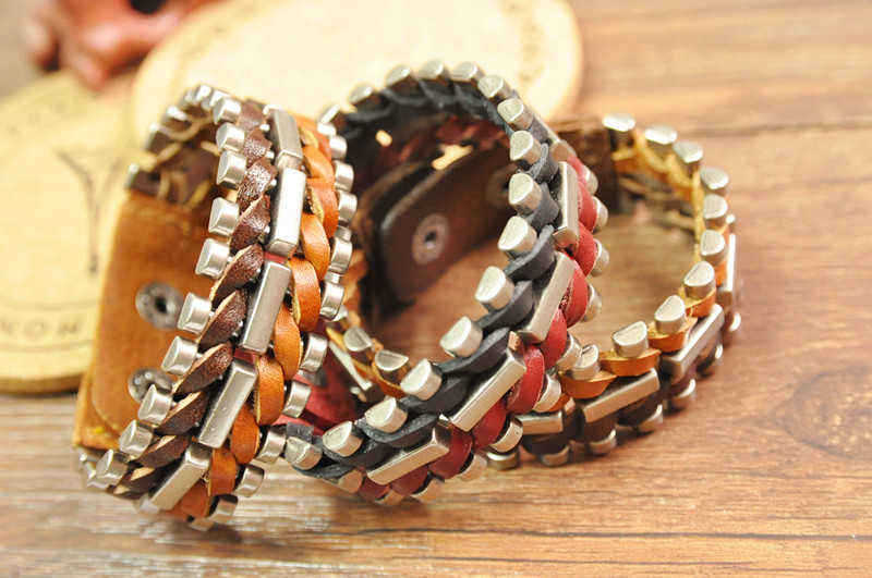 Retro-Alloy-Leather-Hand-Woven-Bangle-Geometry-Multicolor-Bracelet-for-Men-Women-1256115