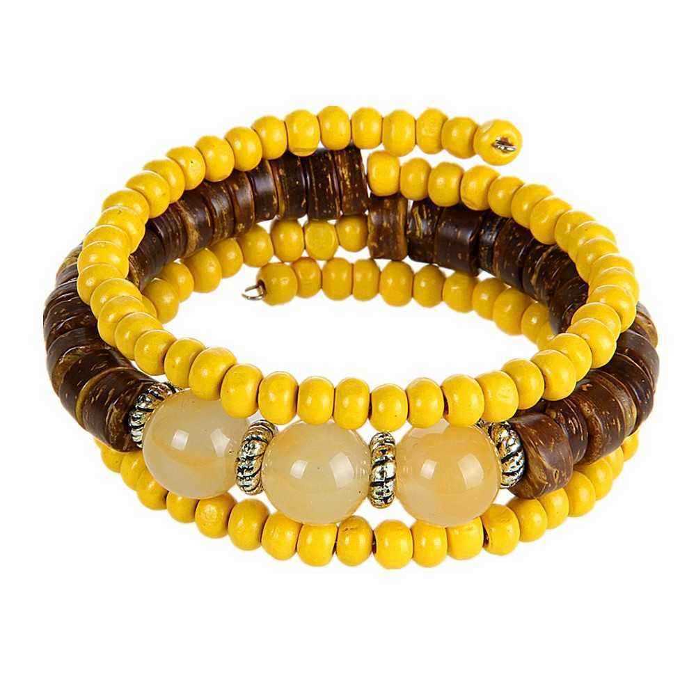 Retro-Multilayer-Wood-Resin-Tibetan-Buddhist-Colorful-Bead-Bracelet-for-Women-1231902