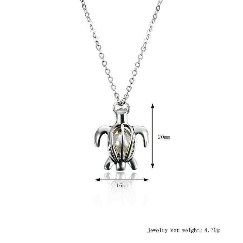 Retro-Pearl-Necklace-Fashion-Silver-Color-Hollow-Openable-Turtle-Can-Open-Pendant-Women-Jewelry-1179677