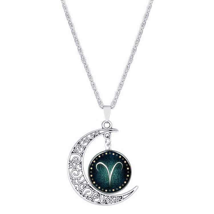 Retro-Style-Pendant-Necklace-Luminous-12-Constellation-Crescent-Necklace-Gift-For-Girl-1443682