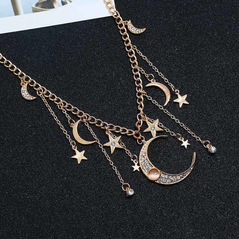 Retro-Tassels-Moon-Star-Necklace-Rhinestone-Pendant-Alloy-Necklace-For-Women-1472677