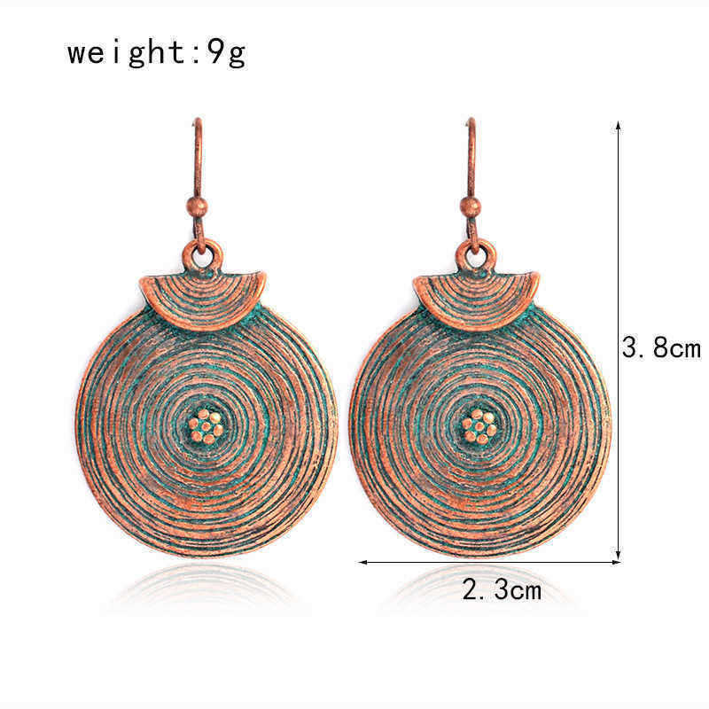 Retro-Women-Alloy-Round-Growth-Ring-Drop-Earrings-Gift-1231664