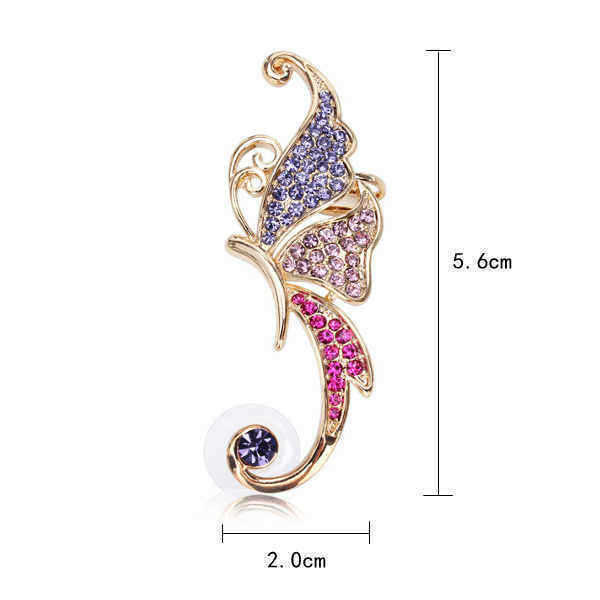 Rhinestone-Crystal-Butterfly-Clip-On-Ear-Cuff-16K-Gold-Plated-971445