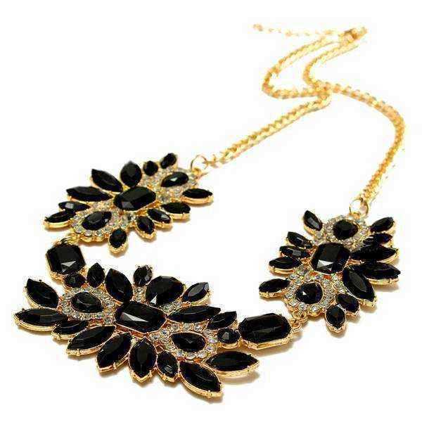 Rhinestone-Resin-Flower-Choker-Pendant-Statement-Necklace-For-Women-969863