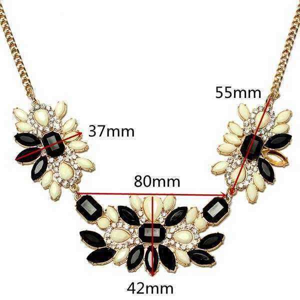 Rhinestone-Resin-Flower-Choker-Pendant-Statement-Necklace-For-Women-969863