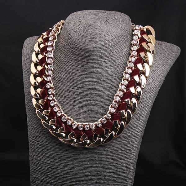 Rhinestone-Woven-Rope-Thick-Chain-Collar-Choker-Statement-Necklace-978388