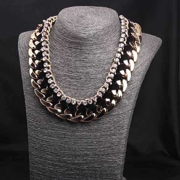 Rhinestone-Woven-Rope-Thick-Chain-Collar-Choker-Statement-Necklace-978388