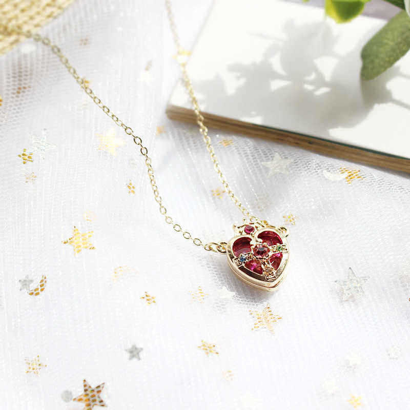 Sailor-Moon-Crown-Ami-Regresa-Pendant-Silver-Gold-Plating-Gift-Heart-Necklace-Chain-1383687