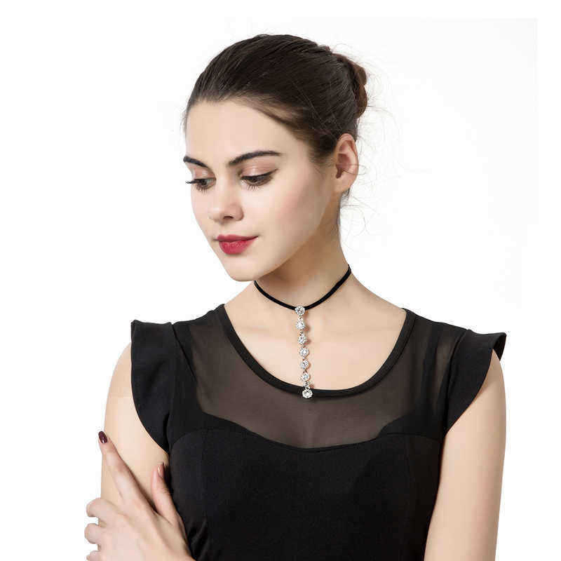 Shiny-Eight-Rhinestones-Long-Pendant-Punk-Black-Choker-Leather-Clavicle-Elegant-Necklace-for-Women-1150275