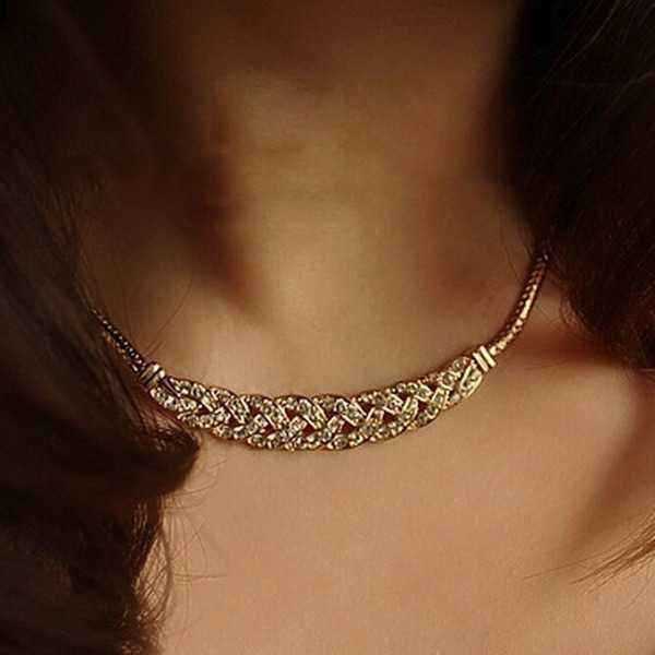 Silver-Gold-Plated-Rhinestone-Twisty-Snake-Chain-Pendant-Necklace-951774