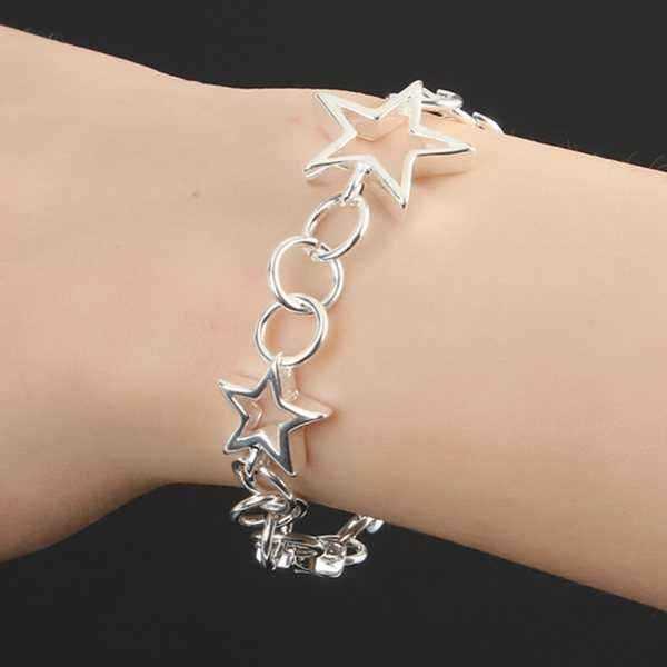 Silver-Plated-Hollow-Stars-Chain-Charm-Bracelet-For-Women-979021