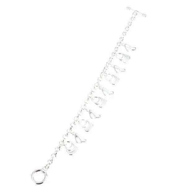 Silver-Plated-Shoes-Bags-Chain-Pendant-Bracelet-Women-Jewelry-979020